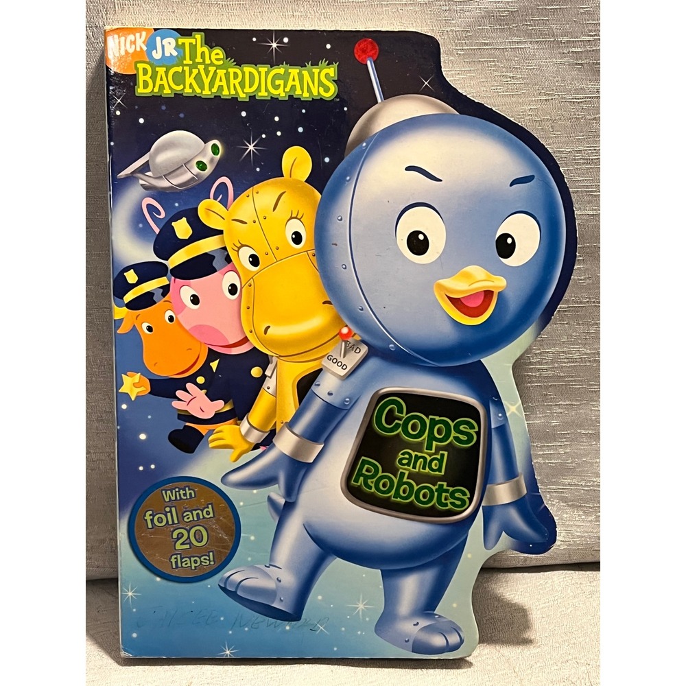 Nick Jr The Backyardigans Cops and Robots Board Book Lift-the-Flap 2006 Foil